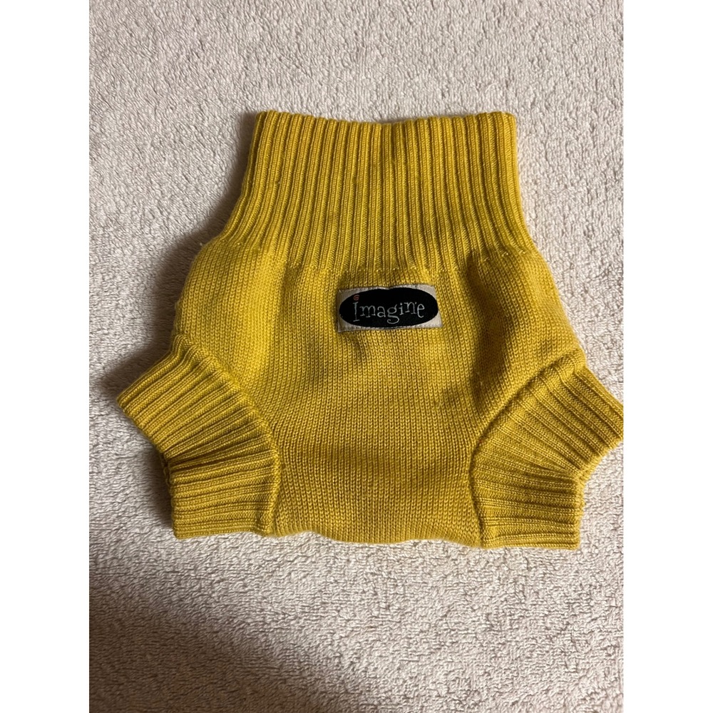 Imagine Baby 100% Wool Diaper Cover Soaker Mustard Yellow Small 7-18lbs